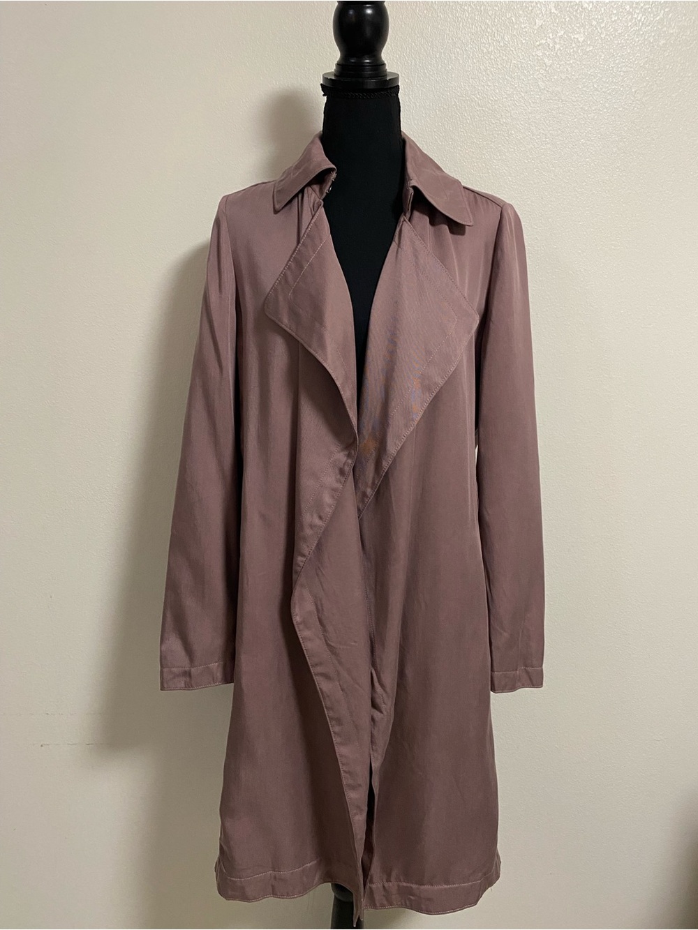 Babaton Lawson Trench Coat Womens Large Lightweight Trench Coat - Shadow Mauve